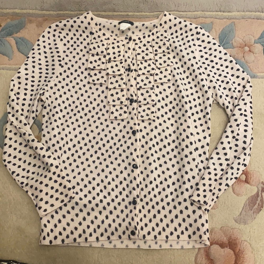 JCrew Ruffle Cardigan